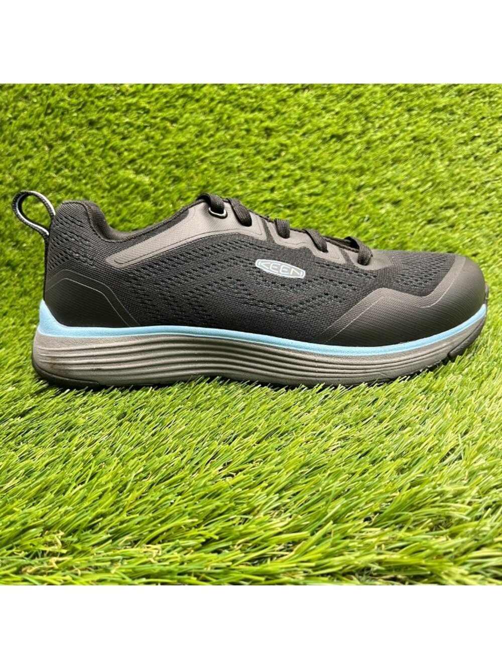 Keen Utility Sparta II Womens Size 9D Black Blue Aluminum Toe Safety Work Shoes